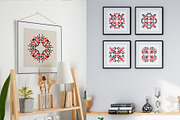 Folk Embroidery Printable Wall Art, a Background Graphic by C Design Studio (Thumbnail 4 of 13)