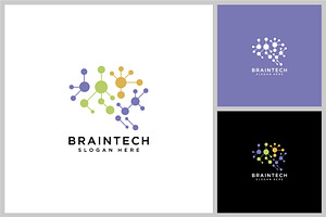Brain technology logo design, a Branding & Logo Template by quadrazo