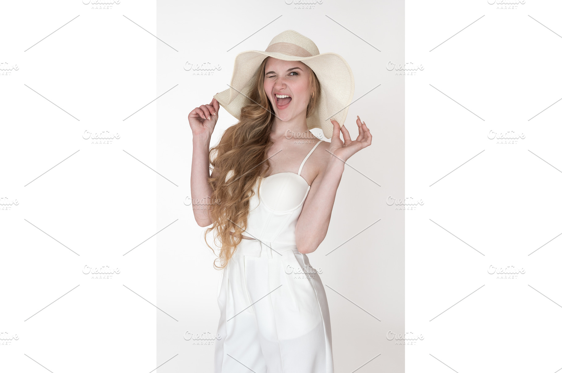 Woman smiles with mouth open, one, a Person Photo by Alexander-Piragis