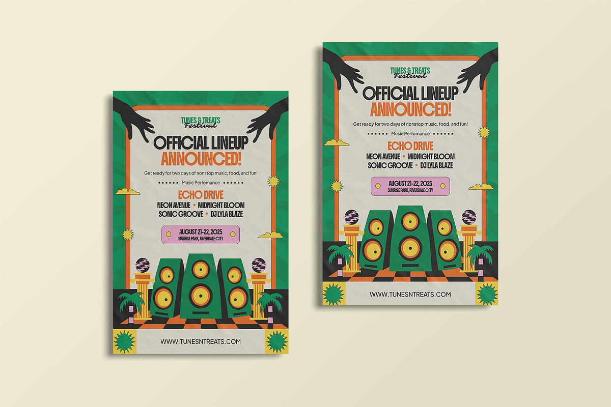 Tunes & Treats - Poster Template, a Poster Template by StreaksideStd (Photo 3 of 3)