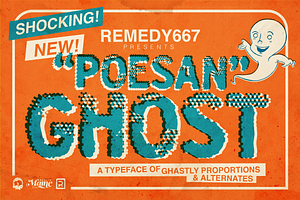 Poesan Ghost, a Font by Remedy667