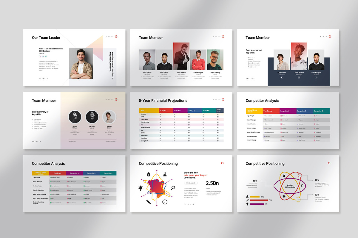 Pitch Deck Presentation Template, a Presentation Template by Work_Stock (Photo 10 of 12)
