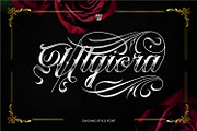 Ulgiora Edgy and  Luxurious Tattoo, a Script Font by WhymoreArt (Thumbnail 1 of 12)