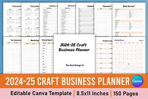 2024-25 Craft Business Planner Canva