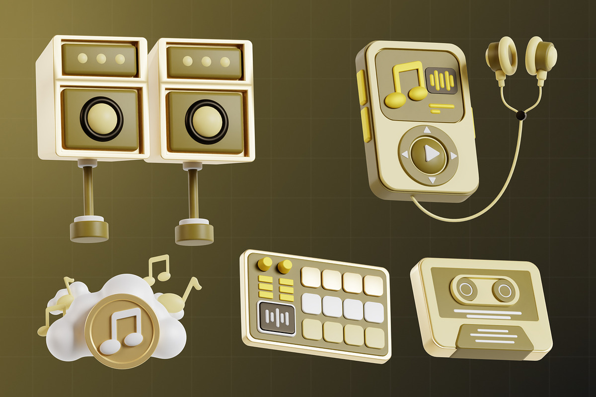 Music 3D Icon Pack, an Object 3D Model by Tempcraft (Photo 5 of 5)
