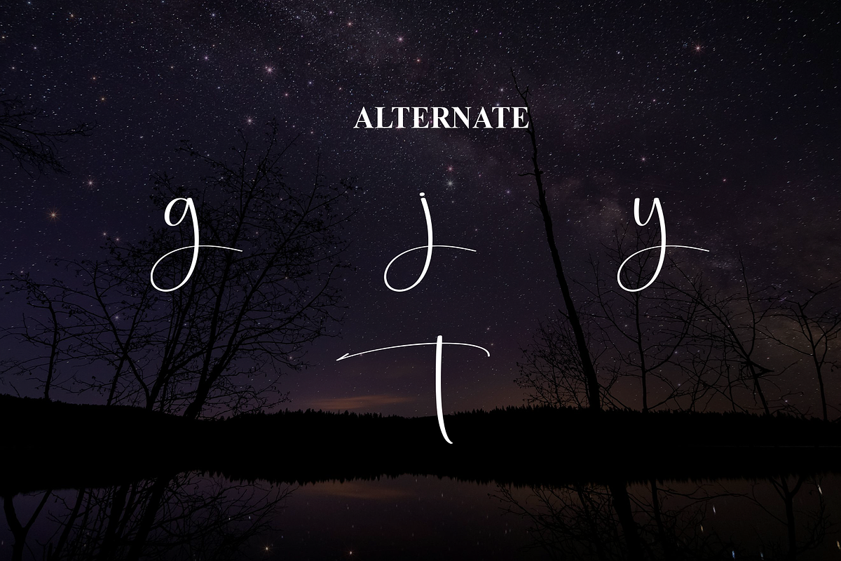 Starlight | Script Font, a Handwritten Font by Scratchones (Photo 8 of 9)