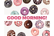 Donuts VECTOR illustrations, a Food Illustration by Natalka Dmitrova art (Thumbnail 15 of 27)