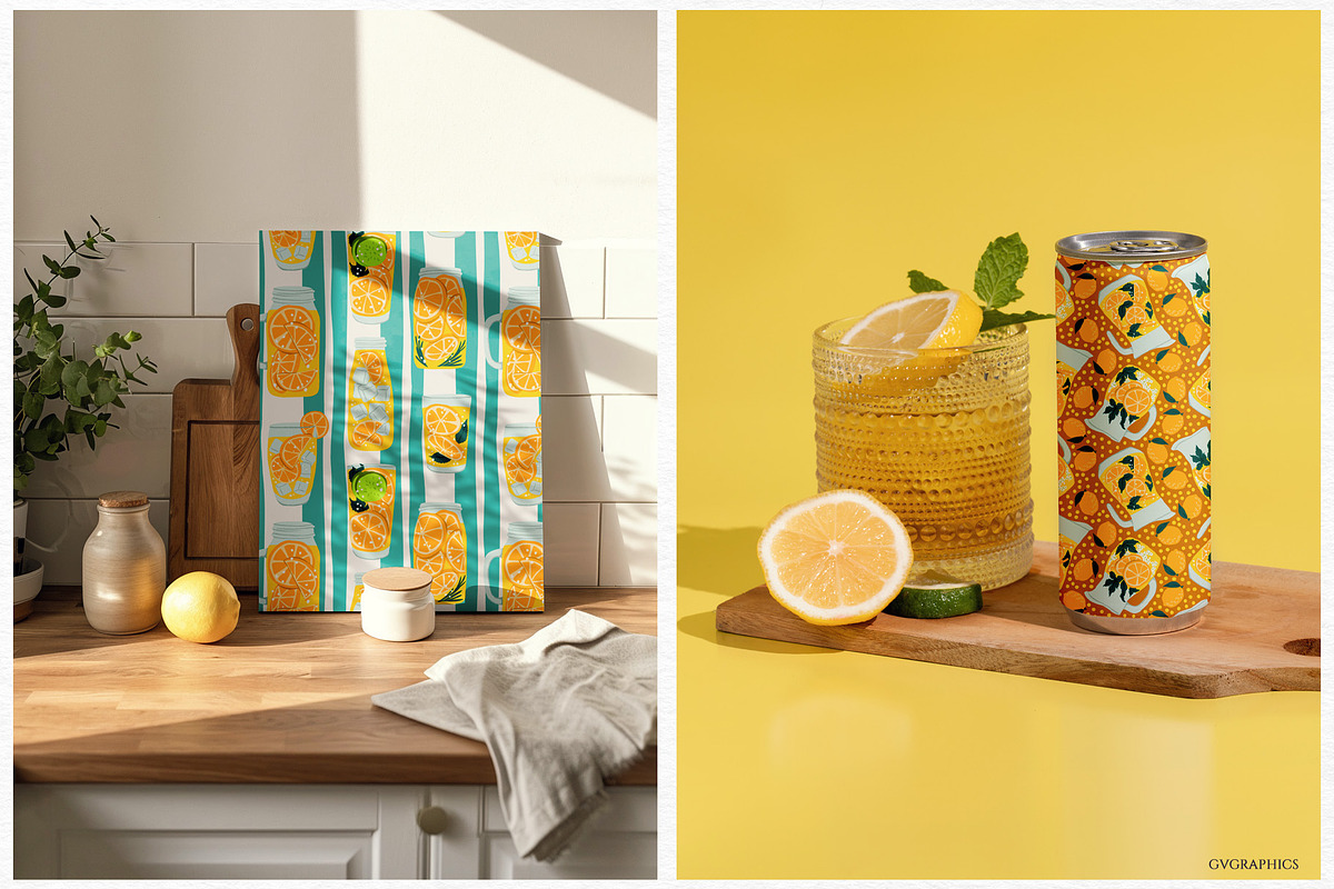 Limes and Lemons Patterns, a Pattern Graphic by GVGraphics (Photo 5 of 18)
