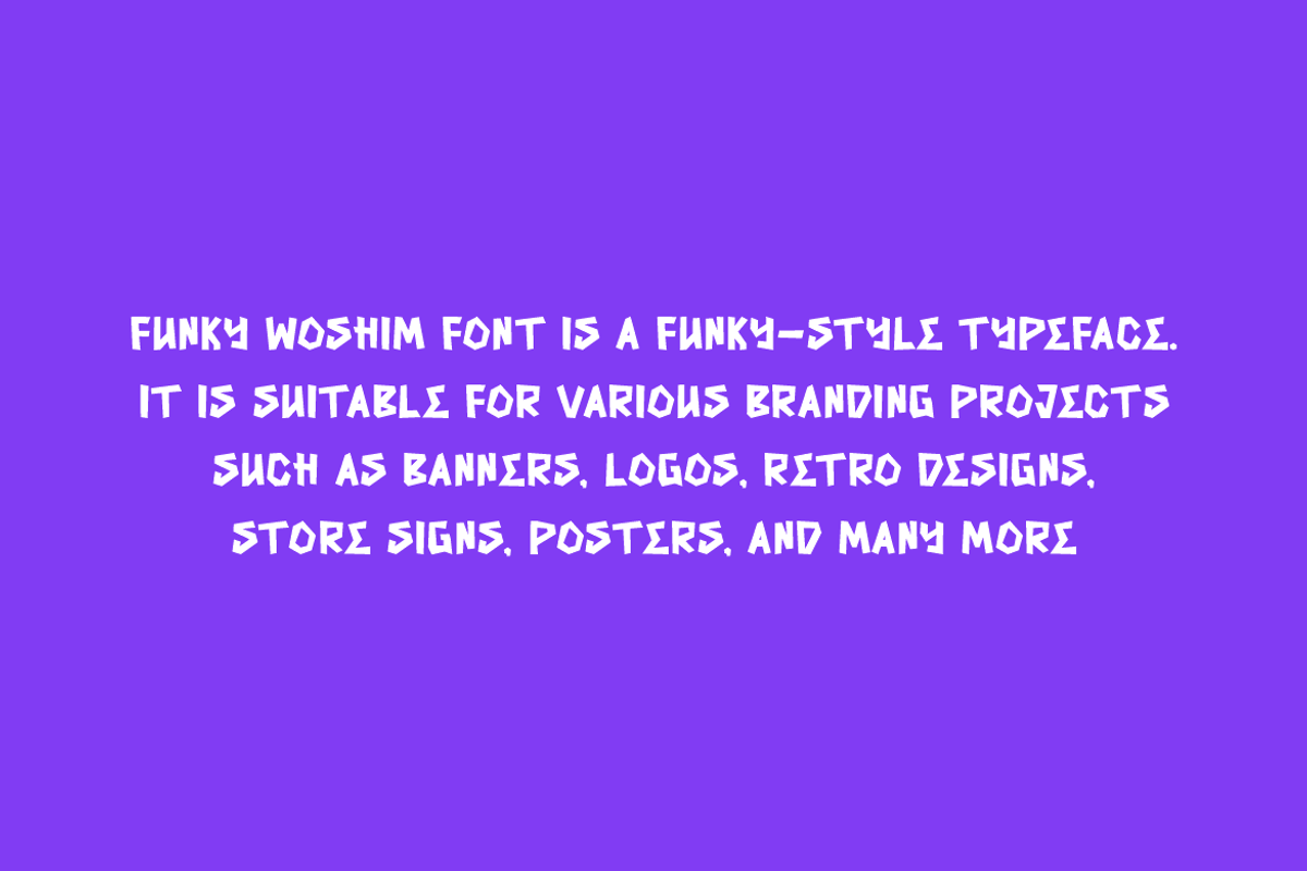 Funky Woshim - Retro Font, a Handwritten Font by QR Design Studio (Photo 5 of 7)