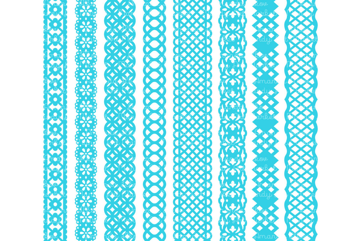 Bright Blue Clipart Borders, an Illustration by Amanda Ilkov (Photo 3 of 5)