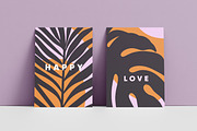 Tropical leaf posters, cards set, a Decorative Illustration by Good Studio (Thumbnail 6 of 14)
