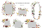 Field Flowers Watercolour Clipart, a Decorative Illustration by whiteheartdesign (Thumbnail 5 of 20)