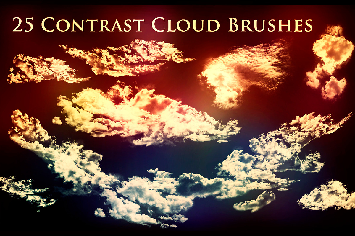25 Contrast Cloud Brushes, a Brush Add-On by xresch (Photo 1 of 4)