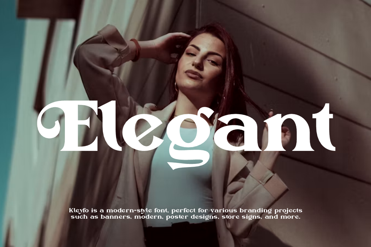 Kleyfo - Retro Bold Serif Font, a Serif Font by Iqsiart Studio (Photo 4 of 14)