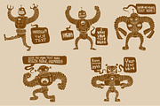 Retro Angry Robots, an Illustration by IvanNikulin (Thumbnail 2 of 2)