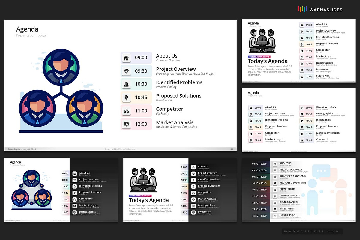 Agenda Meeting PowerPoint Templates, a Presentation Template by Warna Works (Photo 12 of 12)