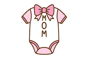Cute Mom Baby Onesie SVG, an Object Graphic by Creative Art