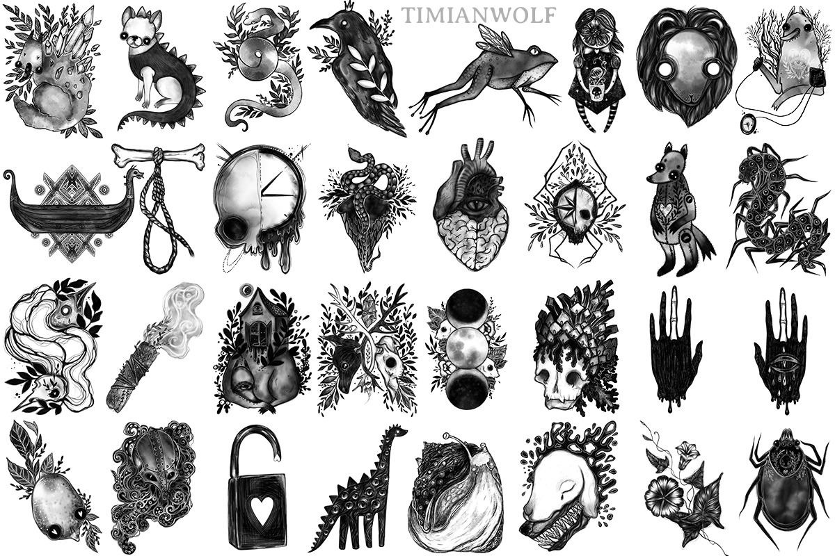 Dark creatures | Set of PNGs, a Texture Illustration by timianwolf (Photo 9 of 10)