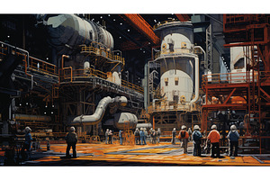 production plant industrial, an Industrial Photo by pikepicture