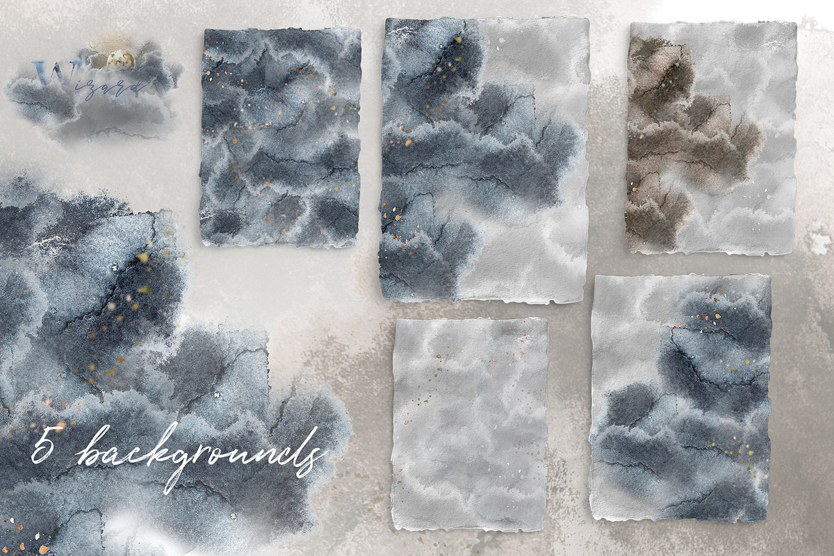 Watercolor Wizard Clipart Set, an Animal Illustration by ArtCreationsDesign (Photo 7 of 12)