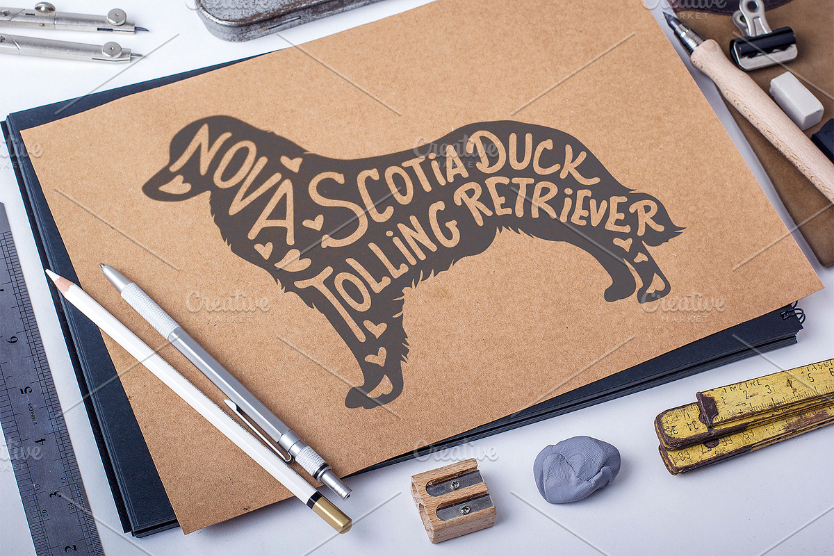 Gun Dogs (Hunting Dogs) Silhouettes, an Animal Illustration by pet design shop (Photo 10 of 13)