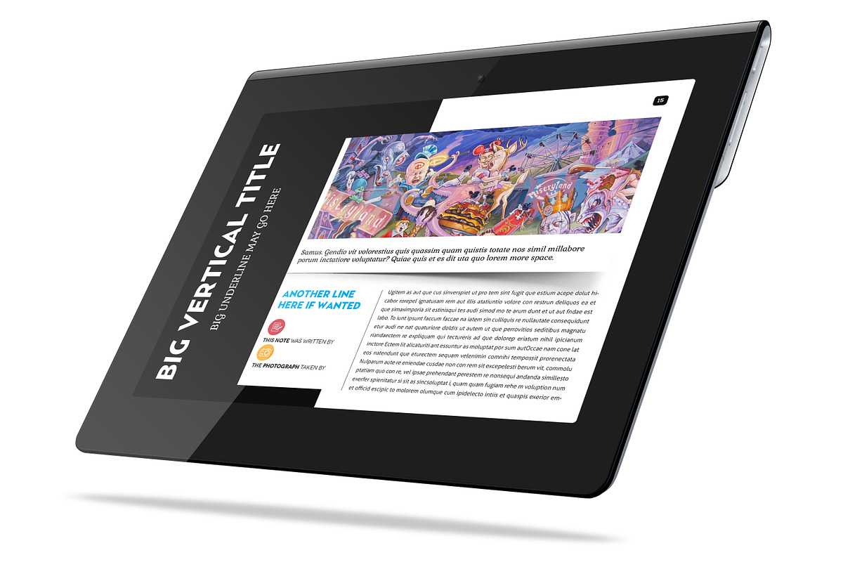 Design Magazine 5 for Tablet, a Magazine Template by Luuqas Design (Photo 1 of 6)