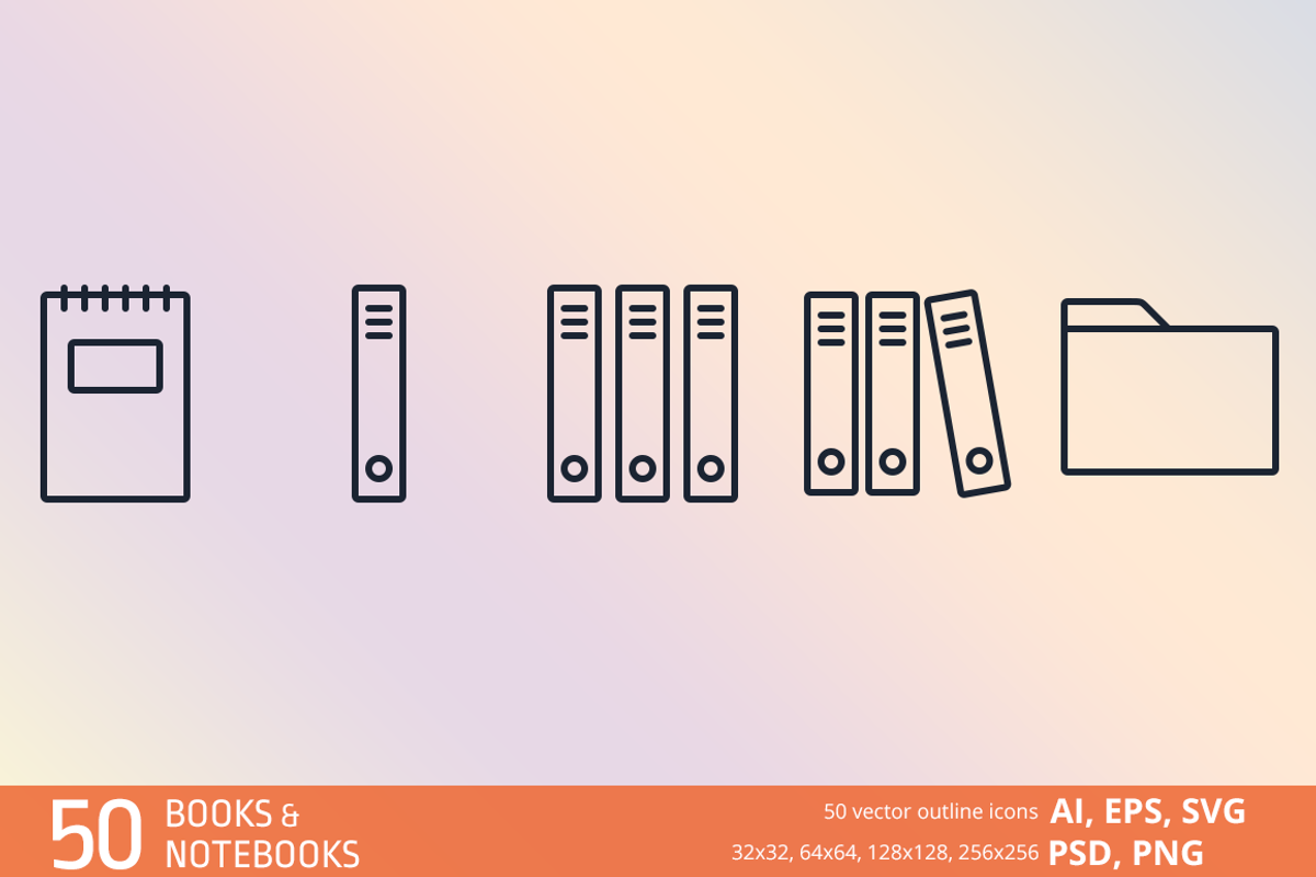 50 Books & Notepad icons, an Icon by brandcut (Photo 5 of 5)