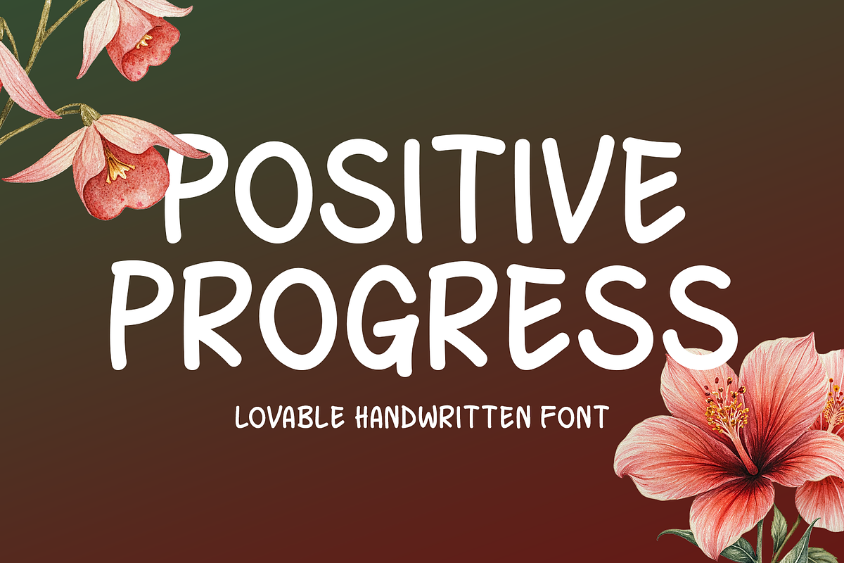 Positive Progress Typeface, a Handwritten Font by Seemly Fonts (Photo 1 of 6)