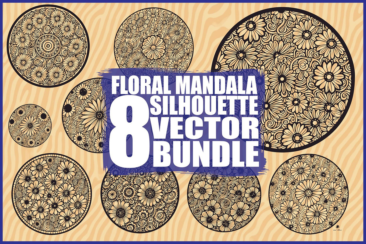 Floral Mandala Vector Bundle Set, an Illustration by Designs_River (Photo 1 of 9)