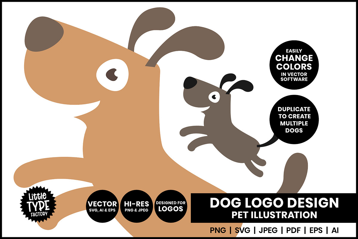 Jumping Dog Logo PNG Illustration, an Animal Illustration by Little Type Factory (Photo 4 of 5)