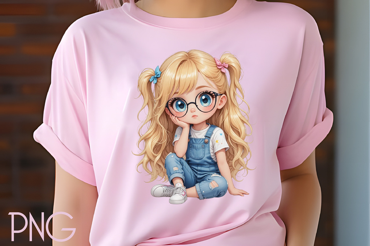 Quirky Cute Little Girl Clipart Png, an Illustration by RobertsArt (Photo 4 of 5)