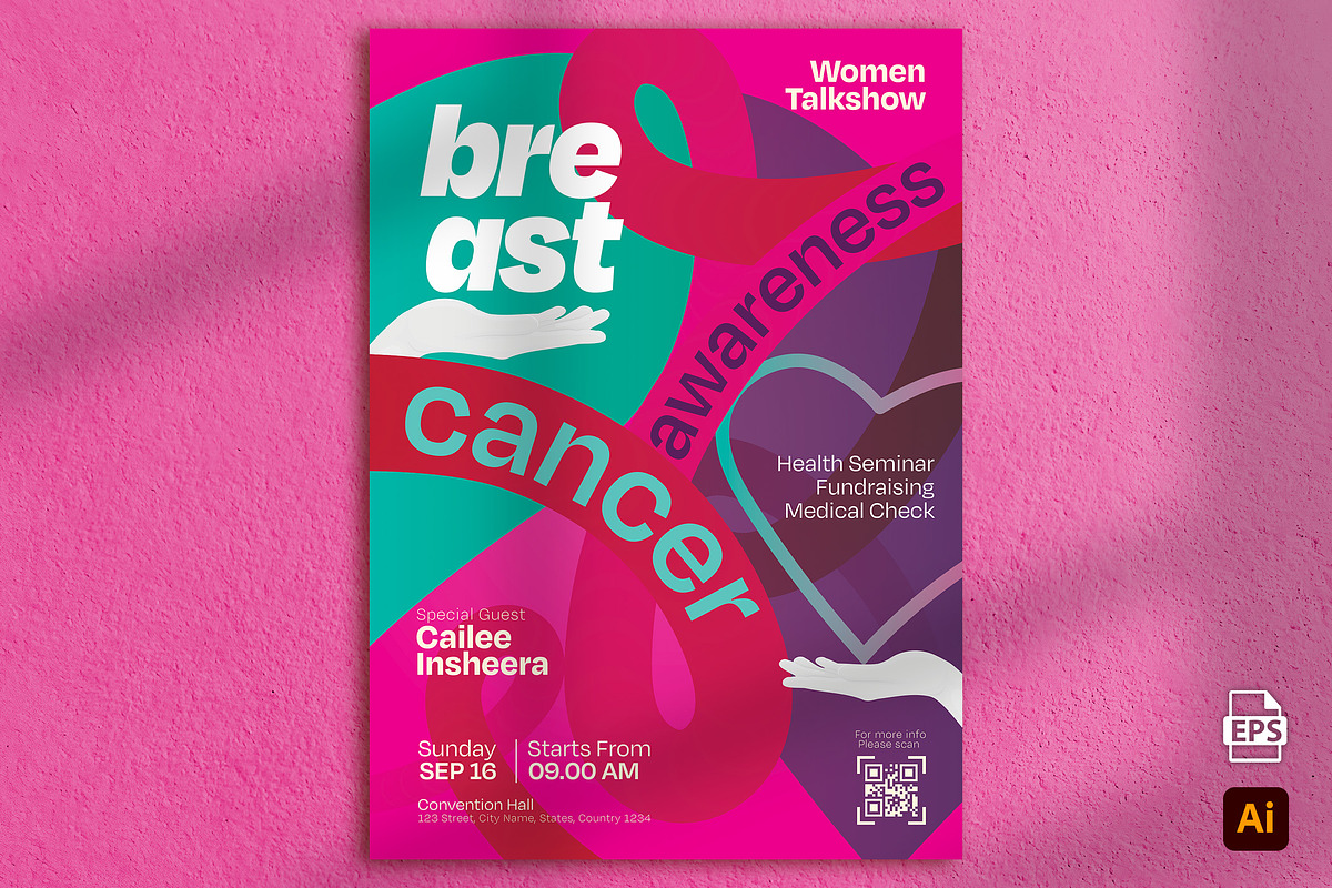 Breast Cancer Awareness Flyer, a Flyer Template by Aarley Kaiven (Photo 1 of 2)