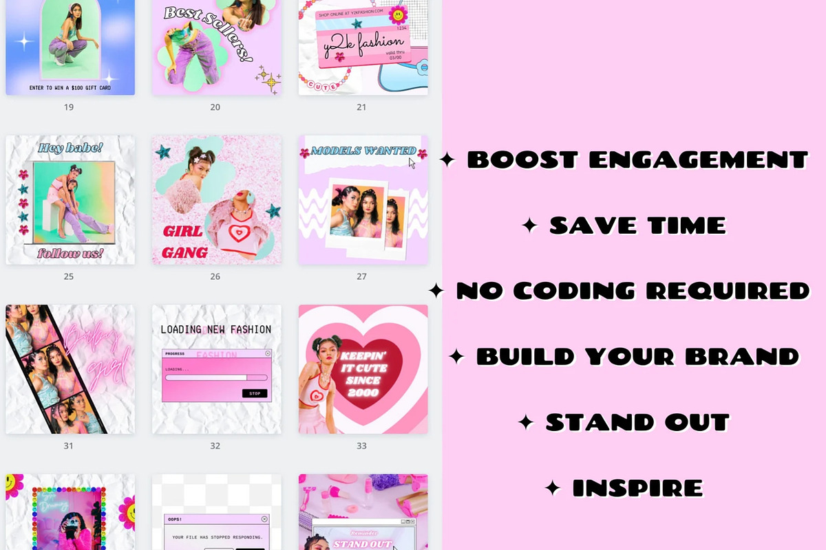 Y2K AESTHETIC 82 Instagram Templates, a Social Media Template by PLANETSEL (Photo 6 of 7)