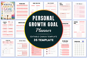 Personal Growth Goal Planner, a Stationery Template by Shumaya (Thumbnail 1 of 4)