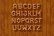 3D Font Set. Gold, wood, silver, an Object Graphic by Artha Design Studio (Thumbnail 4 of 4)