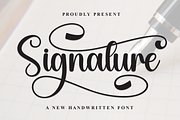 Signature | Script Font, a Handwritten Font by Scratchones (Thumbnail 1 of 9)