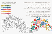 Procreate floral stamp & brush set, a Brush Add-On by Patishop Art (Thumbnail 4 of 8)