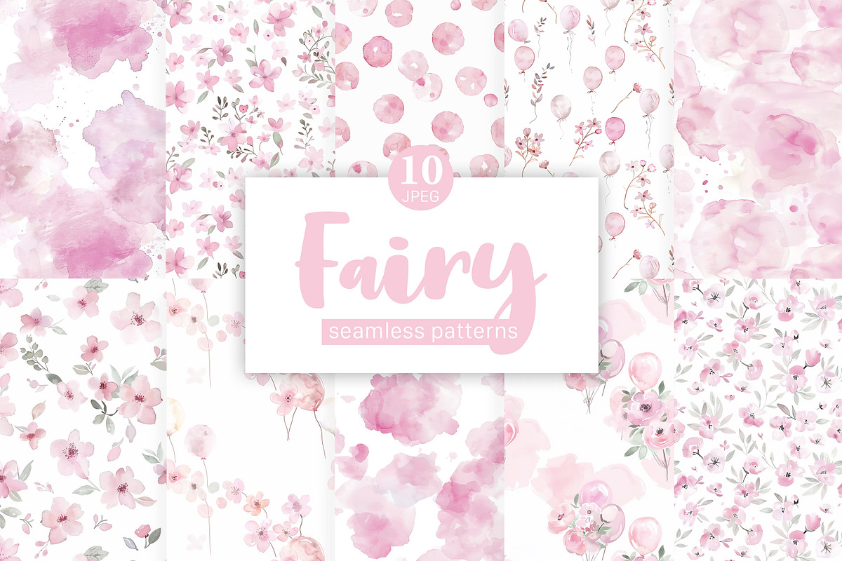 Fairy Digital Paper, a Pattern Graphic by GlamArtZhanna (Photo 1 of 4)