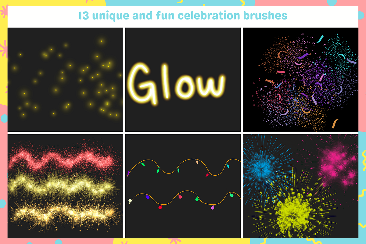Procreate Firework Brushes, a Brushes & More by Cozy Brushery (Photo 5 of 8)