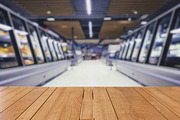 Grocery Store Shelves with Wooden Ta, a Food & Drink Photo by idea_design (Thumbnail 3 of 10)