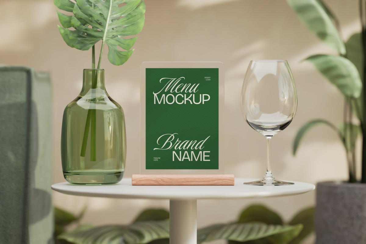 Acrylic Food Menu Mockup, a Product Mockup by graphicook (Photo 2 of 4)