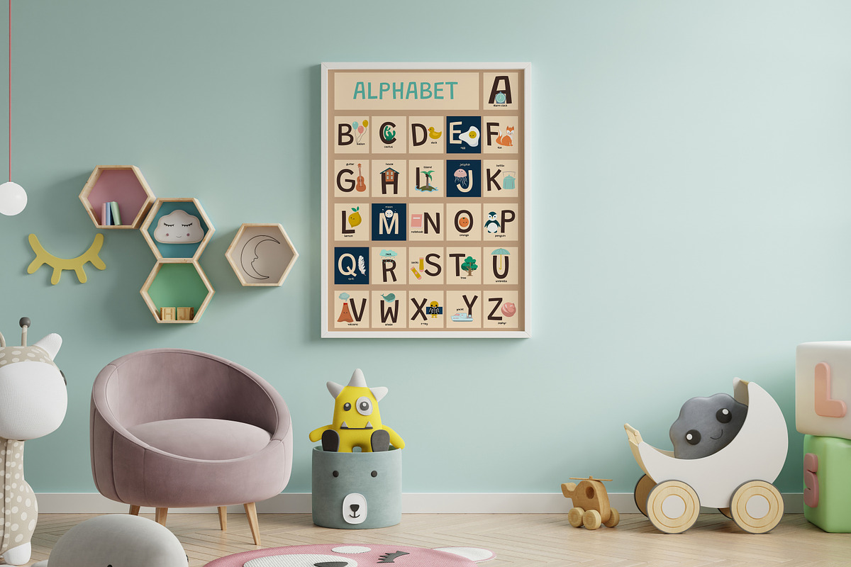 English alphabet art cards, an Education Illustration by kaplaniha (Photo 3 of 5)