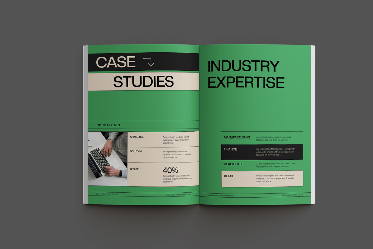 Green Modern Company Profile preview 6