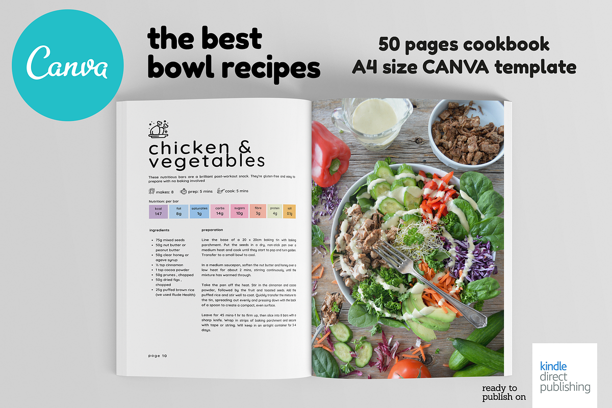 A4 Canva Recipes Cookbook Template, a Magazine Template by DeLaGranSiete (Photo 6 of 11)