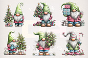 Whimsical Christmas Gnomes Clipart, a Transportation Illustration by Digital Artistic99 (Thumbnail 2 of 7)
