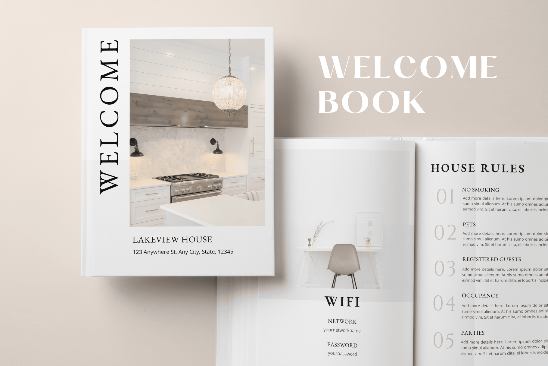 Airbnb Welcome Book Template, a Magazine Template by ShopRShop