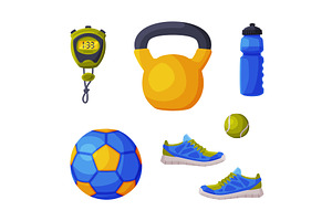 Sport Equipment and Gear for, an Object Illustration by TopVectors
