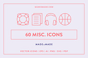 Miscellaneous Line Icons, an Outline Icon by Made by Made (Thumbnail 1 of 7)