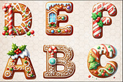 Christmas Gingerbread Alphabet Png, an Illustration by SinaCreation (Thumbnail 3 of 5)