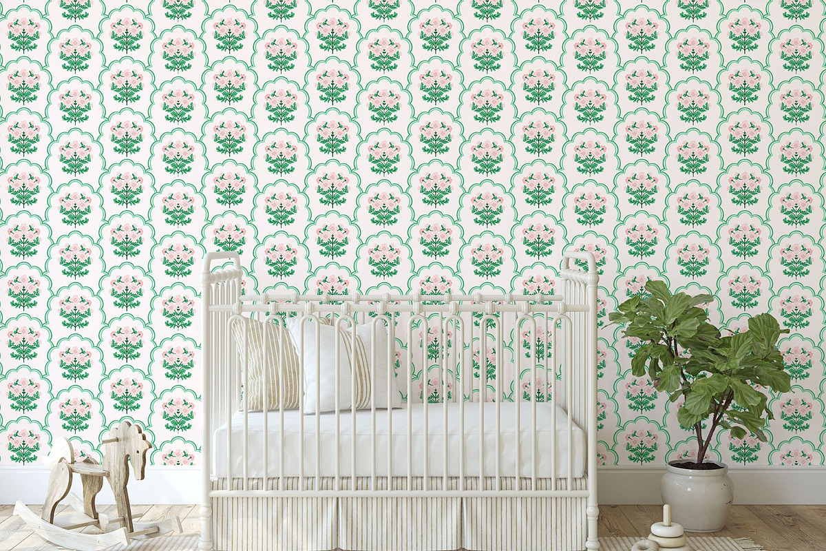 Pink Floral Grand Millennial Pattern, a Pattern Graphic by Hello Holly Studio (Photo 4 of 10)